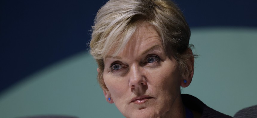 Energy Secretary Jennifer Granholm at the UNFCCC COP29 Climate Conference on Nov. 15, 2024, in Baku, Azerbaijan. Republicans have scrutinized an EV road trip she took in 2023. 