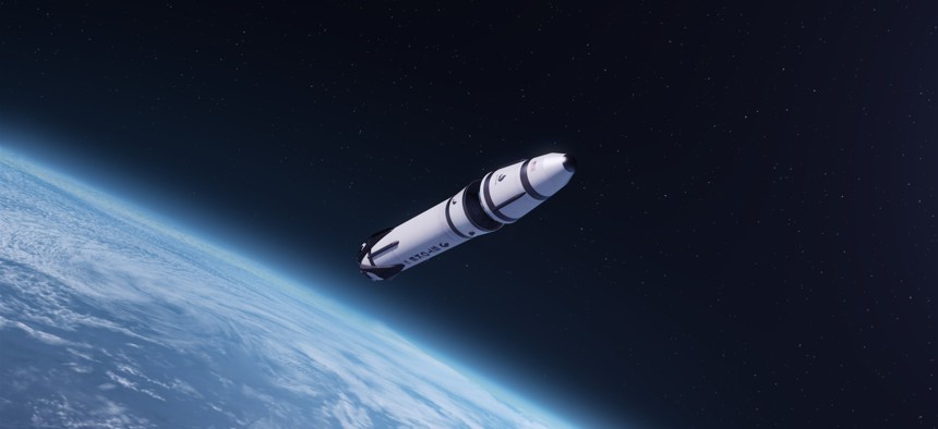 An artist's rendering of the Nova rocket.