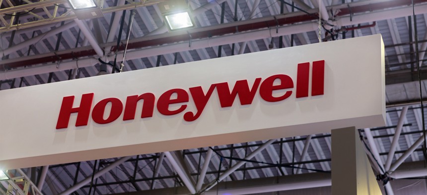 Honeywell sign is seen during the 14th China International Aviation and Aerospace Exhibition