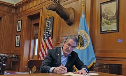 Secretary Doug Burgum at the Interior Department on Feb. 3, 2025. Interior is the latest agency to offer separation incentives to employees. 