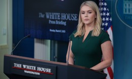 White House Press Secretary Karoline Leavitt conducts a news conference in the Brady Press Briefing Room on March 17, 2025. This marks the second time that Trump’s OPM has instructed agencies to disregard union contract provisions.