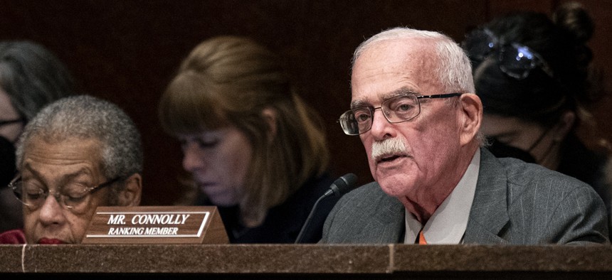 House Oversight and Accountability Committee Ranking Member Rep. Gerry Connolly, D-Va., speaks during a hearing on "Rightsizing Federal Government," on Feb. 5, 2025 in Washington, DC. Connolly is calling on the SSA OIG to investigate DOGE collection of sensitive information.