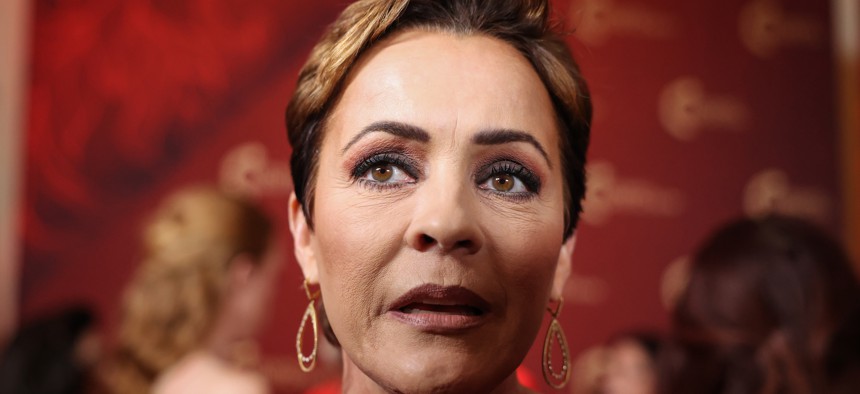Kari Lake on Jan. 19, 2025, in Washington, D.C. The unsuccessful Republican candidate in the 2024 Arizona Senate race has been appointed as a senior adviser at the U.S. Agency for Global Media.