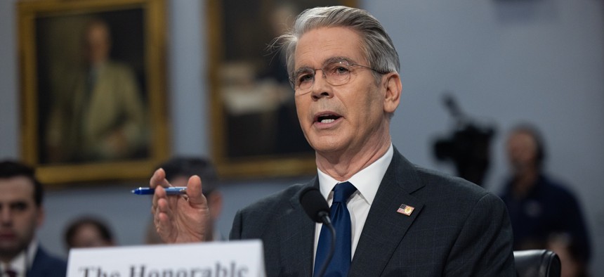 Secretary of Treasury Scott Bessent testifies during a House Appropriations Subcommittee on Financial Services and General Government hearing on oversight of the U.S. Department of the Treasury in Washington, DC on May 6, 2025.