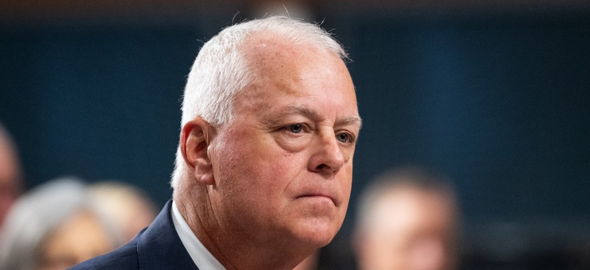 Anthony Tata, nominee to be defense undersecretary for personnel and readiness, testifies during his confirmation hearing in the Senate Armed Services Committee on Tuesday, May 6, 2025.