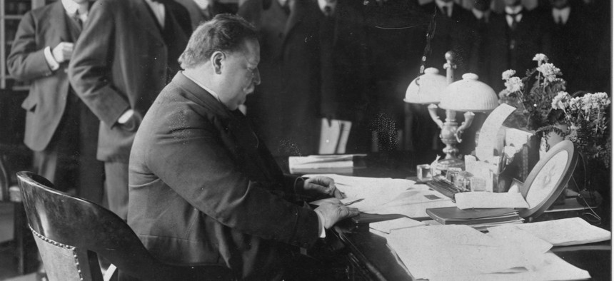 President Taft in the Oval Office.