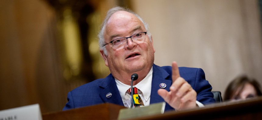 Former Rep. Billy Long, R-Mo., U.S. President Donald Trump's nominee to be Internal Revenue Service Commissioner, speaks during a Senate Finance Committee nomination hearing on Capitol Hill on May 20, 2025.
