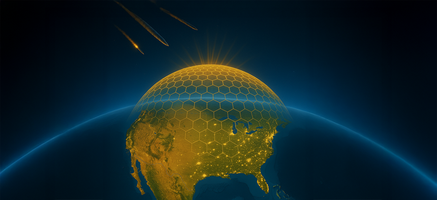 Golden Dome AI generated image.