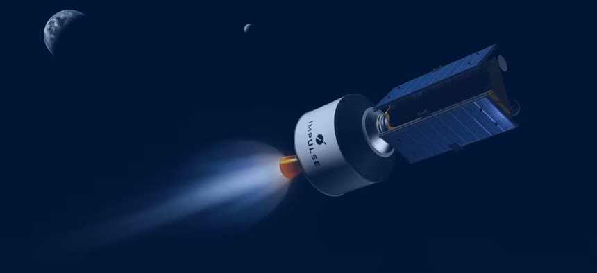 A digital rendering of Impulse Space's Mira vehicle.