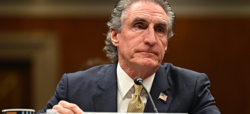 Interior Secretary Douglas Burgum testifies before Senate Committee on Appropriations Subcommittee on Department of Interior, Environment and Related Agencies at the Dirksen Senate Office Building on May 21, 2025.