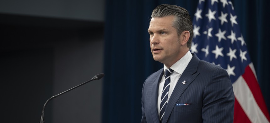 Secretary of Defense Pete Hegseth at the Pentagon, June 26, 2025.