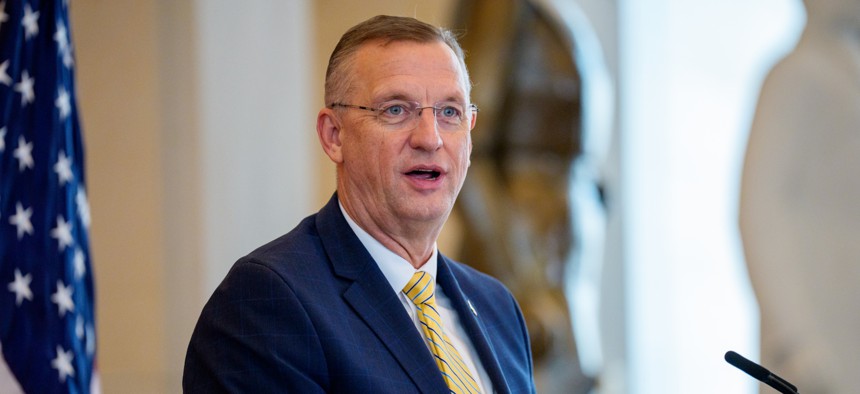 Veterans Affairs Secretary Doug Collins said a "department-wide RIF is off the table," but VA officials noted that more targeted layoffs could still be an option.