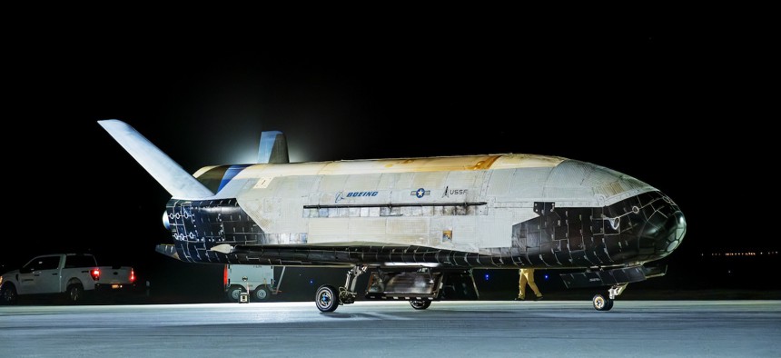The U.S. Space Force’s X-37B Orbital Test Vehicle Mission Seven successfully landed at Vandenberg Space Force Base, California, March 7, 2025.
