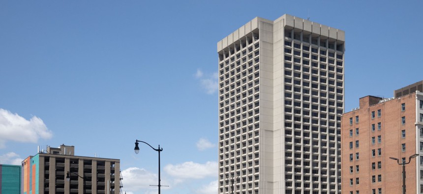 The Patrick V. McNamara Federal Building in Detroit. Sen. Gary Peters, D-Mich., said that he introduced the bill partly because federal employees who work in the building weren't informed of a nearby shooting until "hours after it happened."