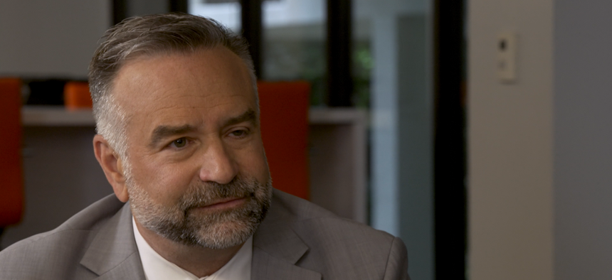 Then- Executive Director of MITRE's Center for Data-Driven Policy Dave Powner speaks to GovExec TV in July 2024.