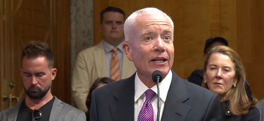 Edward Forst testifies before the Senate Homeland Security and Governmental Affairs Committee on Thursday, October 23, 2025.