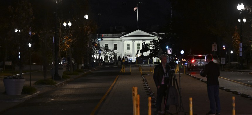 The White House after the shooting Wednesday afternoon in downtown Washington, D.C.
