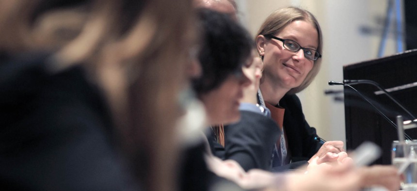 Cristin Dorgelo, then with the White House Office of Science and Technology Policy, at a conference in Albany, N.Y., on Oct. 23, 2012. Dorgelo is now the CEO of a new nonprofit called Government Renewal.