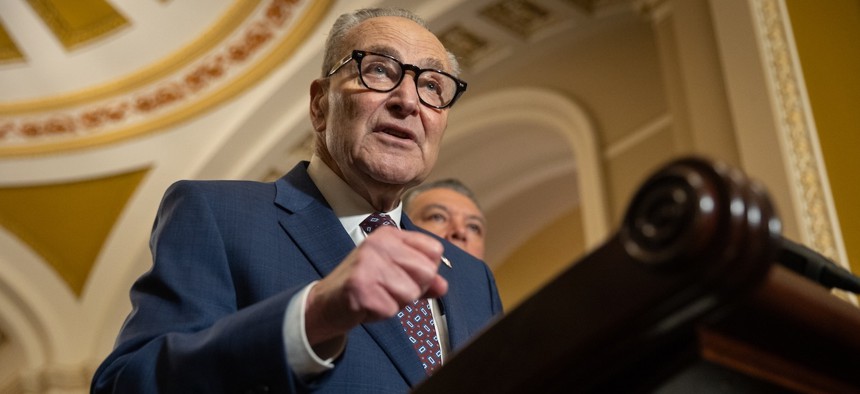 Senate Minority Leader Chuck Schumer, D-N.Y., laid out his caucus’ demands for DHS reforms early on Wednesday. 