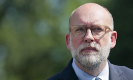 Office of Management and Budget Director Russell Vought outside of the White House on July 17, 2025. OMB has been ordered to publish more spending data. 