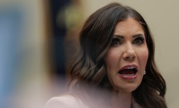 Homeland Security Secretary Kristi Noem testifies before the House Judiciary Committee in the Rayburn House Office Building on March 4, 2026 in Washington, D.C. President Trump said Thursday that he would replace Noem with Sen. Markwayne Mullin, R-Okla.