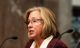 Veterans Affairs Department Inspector General Cheryl Mason during a Senate hearing on Oct. 29, 2025. She was recently elected as the chair of the Council of the Inspectors General on Integrity and Efficiency. 