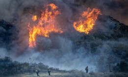 Together the Agriculture and Interior departments employ most federal wildland firefighters.