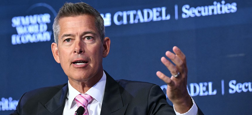 "...For the most part, we’re on track to have this project completed before President [Donald] Trump leaves office," Transportation Secretary Sean Duffy said during the 2026 Semafor World Economy conference in Washington, D.C., on April 17, 2026.