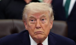 President Donald Trump in the Oval Office on April 18. His administration is requiring agencies to find 10 existing regulations to be revoked any time they propose a new rule. 