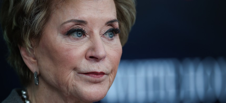 Education Secretary Linda McMahon boasted of her success in having “shrunk our bloated bureaucracy.” 