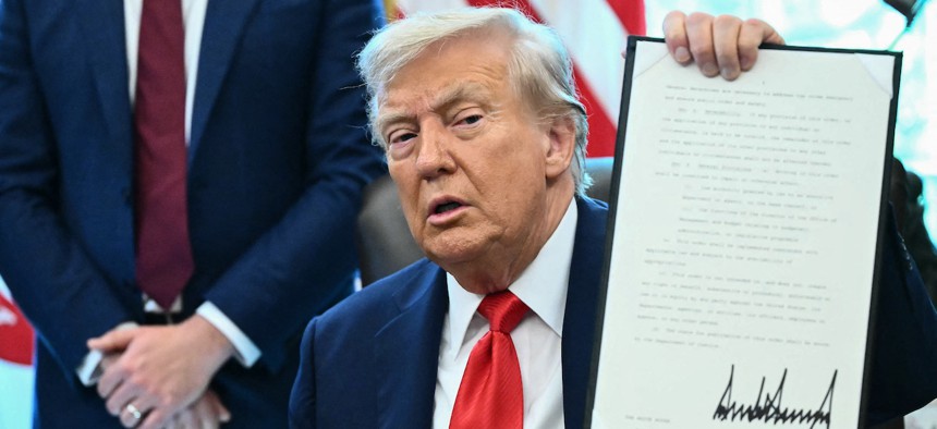 A small agency designed to resolve labor-management disputes is taking an unusual approach as agencies enforce Trump's executive orders