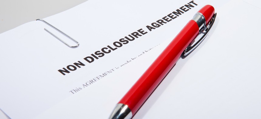 The draft NDA includes language stating that it does not conflict with the Whistleblower Protection Act, and that whistleblowers may continue to disclose information either to Congress or their agency’s inspector general’s office.