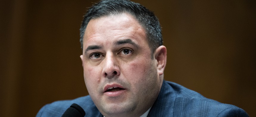 Anthony D'Esposito, a former Republican representative who is now the inspector general of the Labor Department, testifies during a hearing on June 18, 2025. 