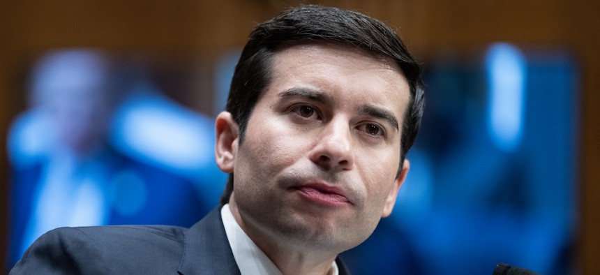 Keith Sonderling, nominee to be secretary of labor, testifies during his confirmation hearing on July 16, 2026. 