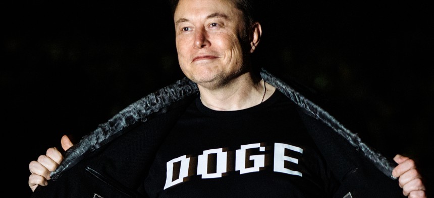  Elon Musk walks to the White House on March 9, 2025. The Government Accountability Office reported that at least 27 Department of Government Efficiency employees, including Musk, were classified as special government employees. 