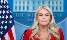 White House Press Secretary Karoline Leavitt speaks during a press briefing at the White House on July 23, 2026. She is one of the administration officials who is a subject of a Hatch Act complaint by Citizens for Responsibility and Ethics in Washington. 