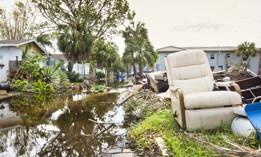 A residential neighborhood is flooded following Hurricane Milton. The inspector general report focused on the Federal Emergency Management Agency's response to the disaster. 