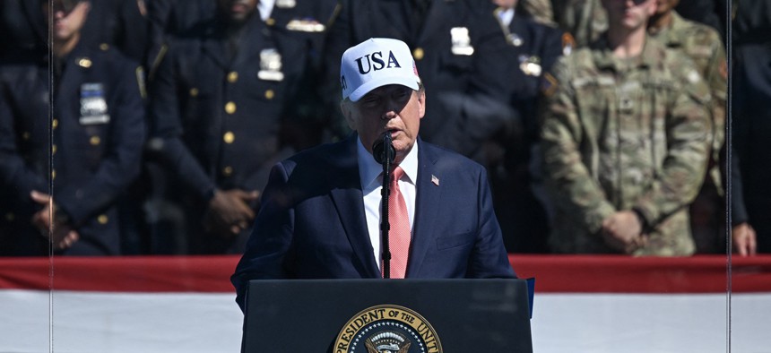 President Donald Trump speaks during a Steel Across America event at the White House in Washington, D.C., on Sept. 8, 2026.
