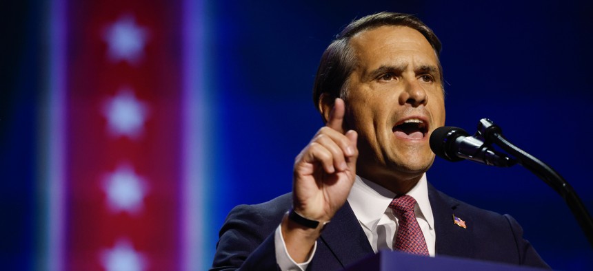 Attorney General Todd Blanche speaks on Sept. 9 at the 2026 Republican National Convention in Dallas, Texas. House Judiciary Democrats argued that the speech violated the Hatch Act.