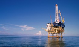 An offshore drilling rig in the Gulf of Mexico. The Bureau of Ocean Energy Management oversees energy development in the U.S. Outer Continental Shelf. 