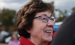 Sen. Susan Collins, R-Maine, campaigns on Oct. 9 in Fryeburg. She is the chair of the Senate Appropriations Committee.  