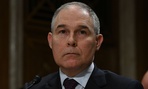 Former EPA administrator Scott Pruitt testifies at his confirmation hearing. 