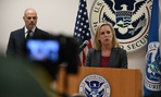 Kirstjen Nielsen speaks at U.S. Border Patrol McAllen Station in McAllen in March.