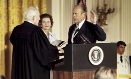 Gerald Ford has approximately 25 hours of transition between himself and his predecessor, President Richard Nixon.