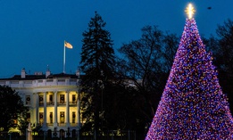 The National Christmas Tree is lit on the Ellipse near the White House, Wednesday, Dec. 2, 2020 in Washington.