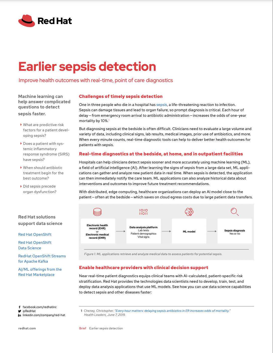 Earlier Sepsis Detection Improve Health Outcomes With Real Time Point